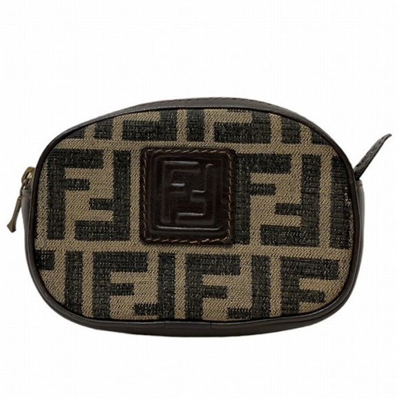 FENDI Handbags - FENDI Zucca Cosmetic Pouch Brand Accessories Ladies Bag